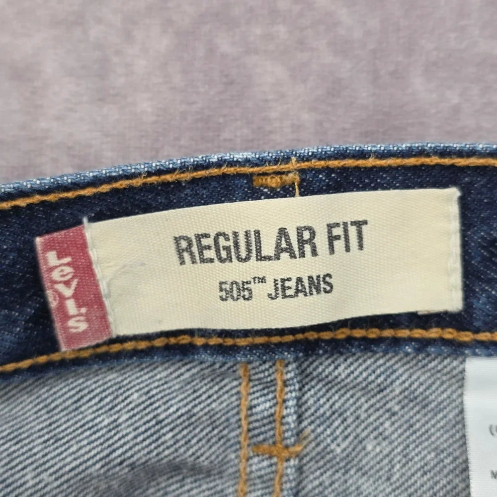 Vintage Levis 505 Jeans Mens 36x30 Dark Wash Straight Leg Regular Fit Denim Y2K